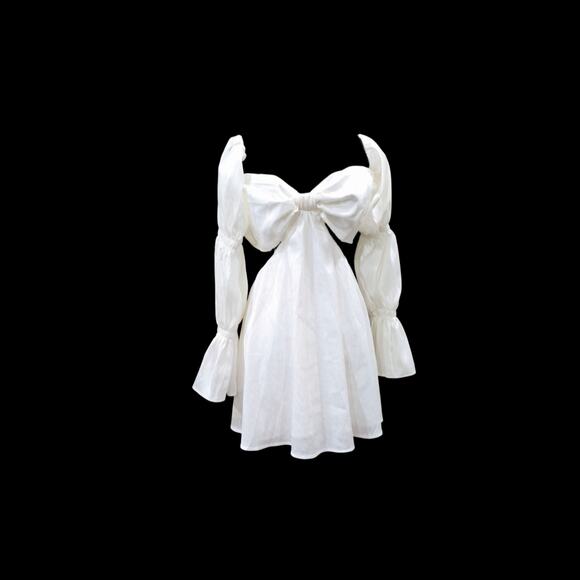 Alamour Aliyah Dress  White Size L  Mini Off shoulder - Picture 1 of 13